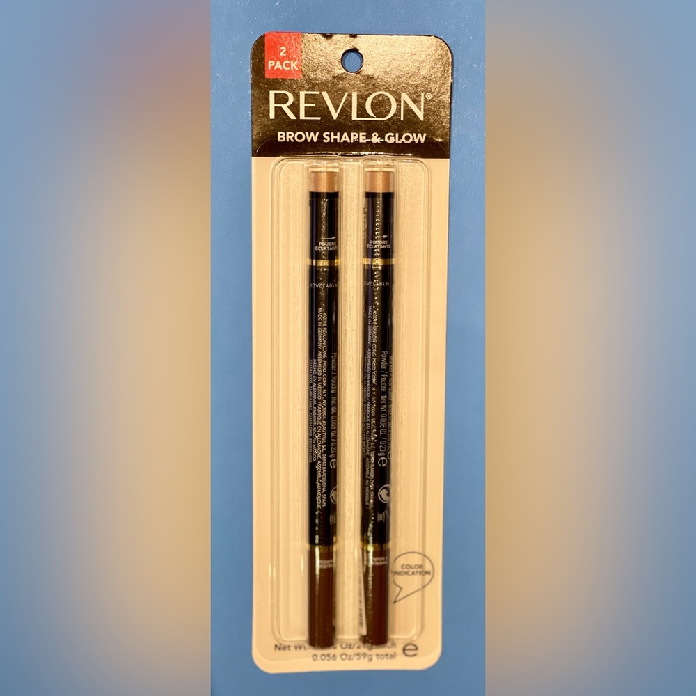 2 Revlon brow shape & glow marker and highlighter # 255 Soft Brown